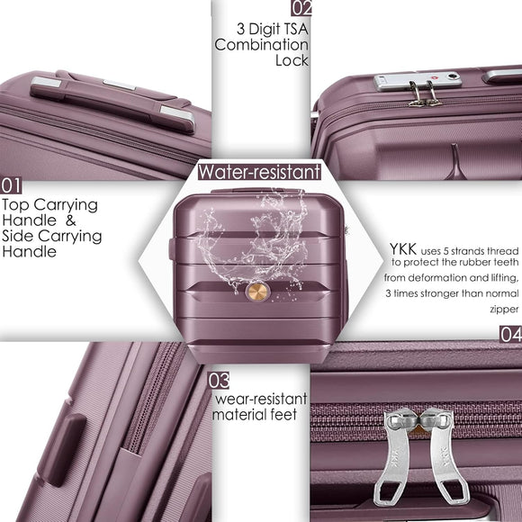 Sea choice Hartschalenkoffer Set 4 Teilig S/M/L/XL Reisekoffer mit TSA Schloss