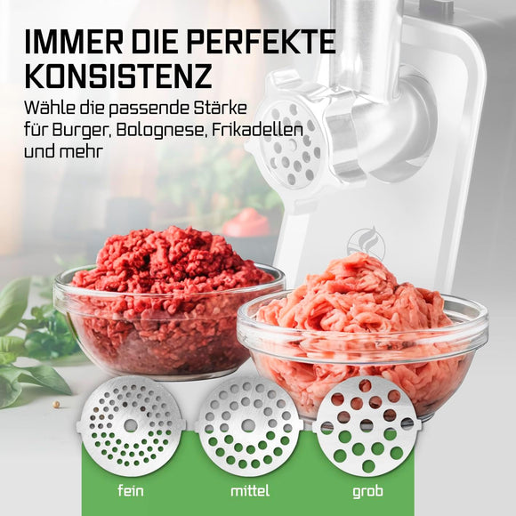 Kochwerk Fleischwolf Wurstmaschine Spritzgebäck Wurstfüller Zerkleinerer