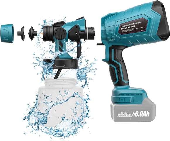 Kabelloses Farbsprühsystem Kompatibel mit Makita 18V Akku Farbsprüher 1000ml