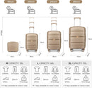 Sea choice Hartschalenkoffer Set 4 Teilig S/M/L/XL Reisekoffer mit TSA Schloss-2