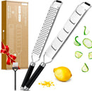 Exitoso Zester Reibe Zitronenreibe 2er Set Muskat Schoko Raspel Parmesan Hobel-1