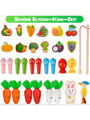 Montessori Lern-Spielzeug Koordination Kinder Baby 8-in-1 Holzspielzeug Bauernhof-5