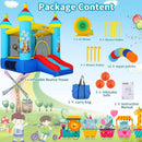 Hüpfburg Springburg für Kinder mit Rutsche 270 x 200 cm mit Gebläse Party Feier-4