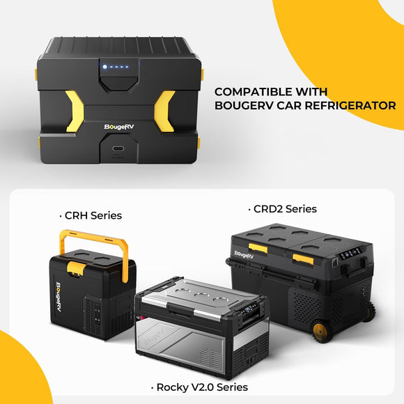 BougeRV 173Wh Integrierter Akku Batterie für CRD2 Rocky2 CRH Auto Kühlbox 230V