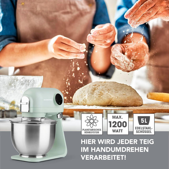 GOURMETmaxx Küchenmaschine & Rührgerät digitales Display 5L mit Aufsätzen
