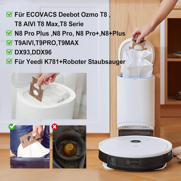 10 Stück Staubsaugerbeutel Ecovacs Deebot N8+, uvm