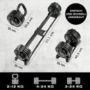 FitEngine Multifunktionshantel Set Hantelscheibe Gewichte von 3-24kg Verstellbar-5