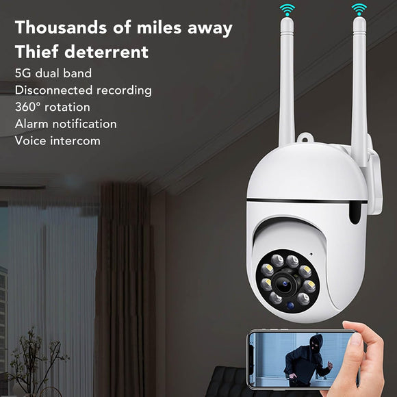 Überwachungskamera 1080P High-Definition Wasserdicht WiFi 4G Nachtsicht APP