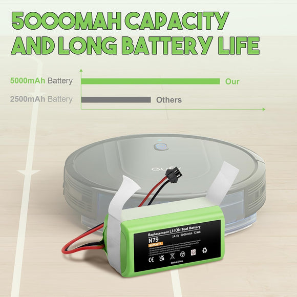 5000mAh Ersatzakku für Eufy RoboVac 14,4V Li-ion Akku