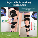 Kniebandage Knieorthese Scharniergelenk Sport Kniestütze Schoner Verstellbar-3