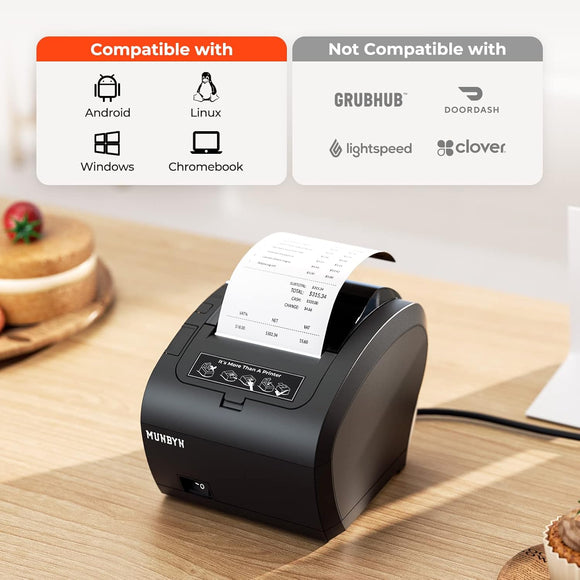 MUNBYN Thermodrucker Bondrukcer P047 WiFi Thermodirektdrucker Android Windows