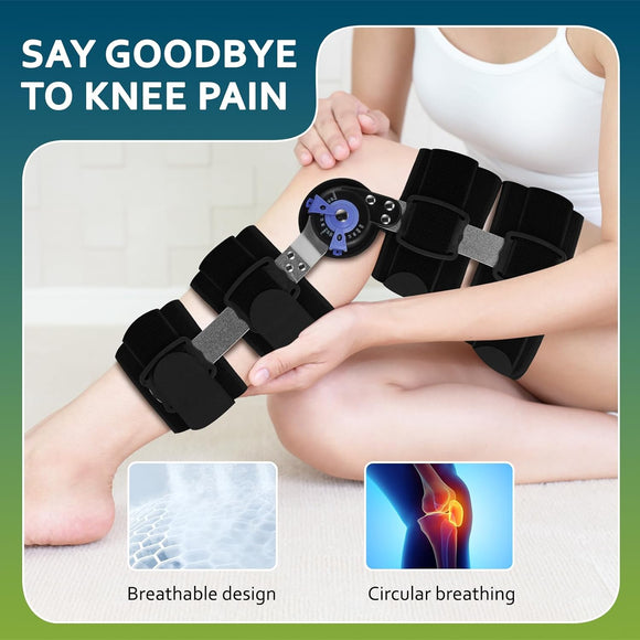 Kniebandage Knieorthese Scharniergelenk Sport Kniestütze Schoner Verstellbar