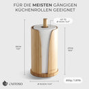 Exitoso Küchenrollenhalter Stehend Bambus Küchenpapier Rollenhalter-3