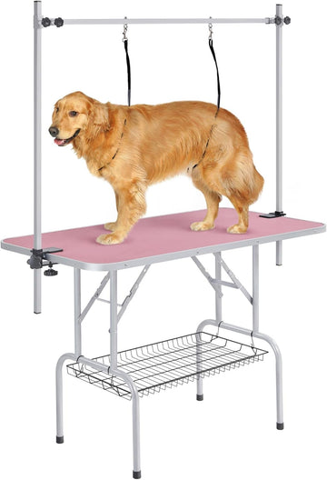 Hund Trimmtisch Schertisch Hundepflegetisch mit Unterkorb Hundefriseurtisch