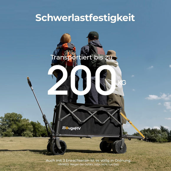 BougeRV Elektrischer Bollerwagen mit 250W-Doppelmotor 133Wh 250L Kapazität