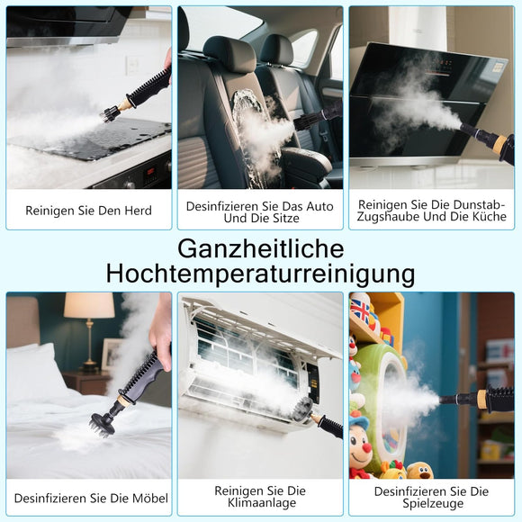 Dampfreiniger Hochdruck Tragbar 1,2 L Tank 6 Stufen 2500W für alle Flächen