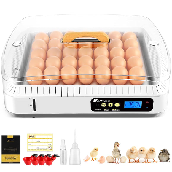 35-65 Eier Inkubator Vollautomatisch Brutmaschine LED Temperaturkontrolle