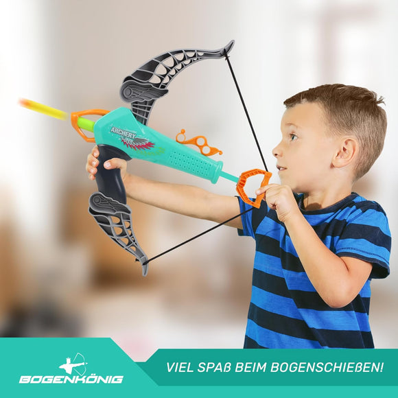 Bogenkönig Spielzeug Bogenschieß-Set 23-tlg. Pfeil und Bogen mit Zielscheibe