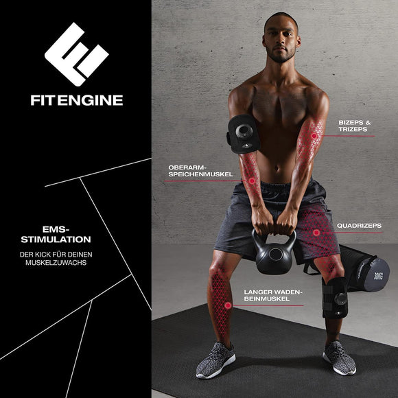 FitEngine EMS Arm- und Bein-Manschetten Elektrische Muskelstimulation Fitness
