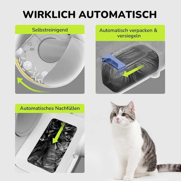 Furbulous FB001 Selbstreinigendes Katzenklo Katzentoilette Deo App-Kontrolle 60L