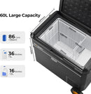 BougeRV CRS Kompressor Kühlbox 60L Griff Rollen Tragbar 230V Kühlschrank Camping-6