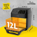 Rachs KOCHWERK Heißluftofen 12L Heißluftfritteuse Backofen Touch 10 Programme-3