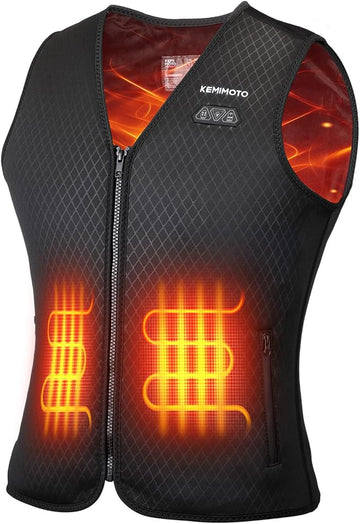 KEMIMOTO Beheizbare Weste für Damen 3 Heizstufen Motorrad Outdoor Camping