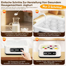 Probiotischer Joghurtbereiter mit 9 Glasbehältern 1600 ml Joghurtmaschine Küche-5