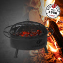 Landmann Feuerschale mit Grillrost Ø 78cm Feuerkorb Stahl Holzkohlegrill Schwarz-2