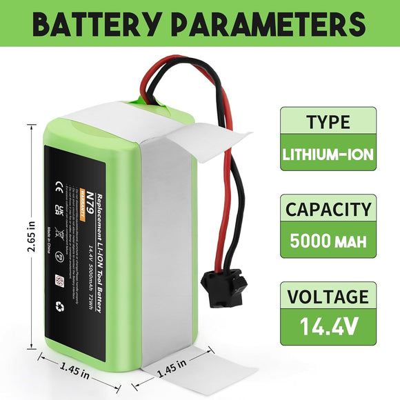 5000mAh Ersatzakku für Eufy RoboVac 14,4V Li-ion Akku