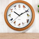EASYmaxx Wanduhr mit Vogelstimmen Küchenuhr Quarz 250 mm Quartz Uhr 25cm rund-8