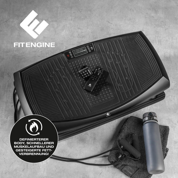 FitEngine 4D Vibrationsplatte Curved Design 60 Stufen Vibrationstrainer Fitness