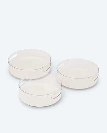 Kaufen weiss Schrankkarussell 3tlg. Rund Drehbarer Organizer Küchenschrank 360° Regal Vorrat