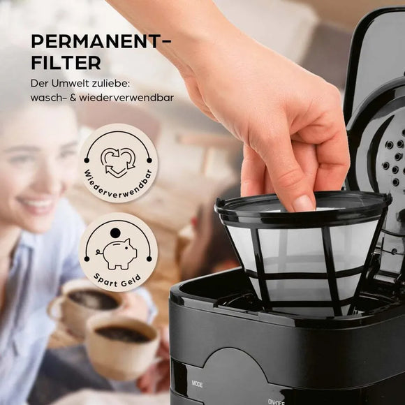 Barista Filterkaffeemaschine LED-Display 900W Schwarz