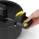 N8WERK Energiespartopf Schnellkochtopf 24 cm Aluminium Aluguss 5,8L Schwarz-4