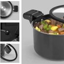 N8WERK Energiespartopf Schnellkochtopf 24 cm Aluminium Aluguss 5,8L Schwarz-3