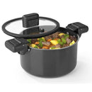 N8WERK Energiespartopf Schnellkochtopf 24 cm Aluminium Aluguss 5,8L Schwarz-2