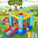 Hüpfburg Springburg für Kinder mit Rutsche 270 x 200 cm mit Gebläse Party Feier-7