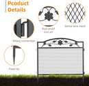 XXL Beetzaun aus Metall 5-teilig Gartenzaun Beetumrandung 80x80 cm hoch Schwarz-8