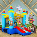 Hüpfburg Springburg für Kinder mit Rutsche 270 x 200 cm mit Gebläse Party Feier-8