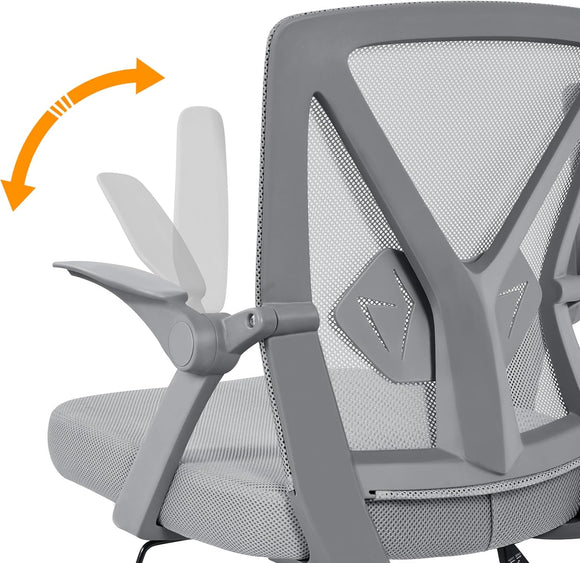 Yaheetech Bürostuhl Schreibtischstuhl Klappbare Armlehnen Drehstuhl Ergonomisch