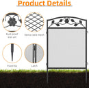 XXL Beetzaun aus Metall 5-teilig Gartenzaun Beetumrandung 110cm hoch Schwarz-8
