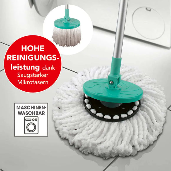 Wischmop Bodenwischer Set 2 Kammer Power Filtersystem Wischen Putzeimer Mopp