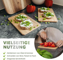 Exitoso Bambus Schneidebrett 6er Set Frühstücksbrett Holz Küchenbrett 22x14 cm-2