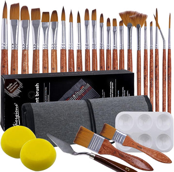 Pinselset 29 Teile Malen Acrylfarben Künstlerpinsel Körperbemalung Acryl Aquarell