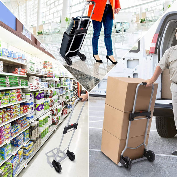 Sackkarre Alu Transportkarre klappbar Langer Teleskopgriff 100cm bis 120 kg