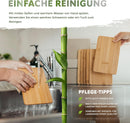 Exitoso Bambus Schneidebrett 6er Set Frühstücksbrett Holz Küchenbrett 22x14 cm-5