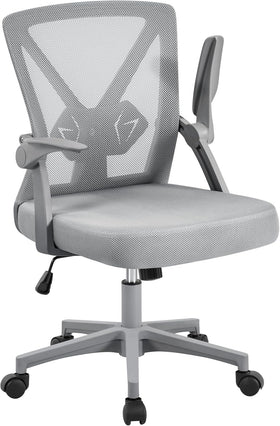 Yaheetech Bürostuhl Schreibtischstuhl Klappbare Armlehnen Drehstuhl Ergonomisch