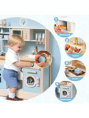 ROBUD Kinderküche Spielküchenset aus Holz für Kinder mit viel Zubehör-4
