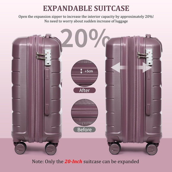 Sea choice Hartschalenkoffer Set 4 Teilig S/M/L/XL Reisekoffer mit TSA Schloss